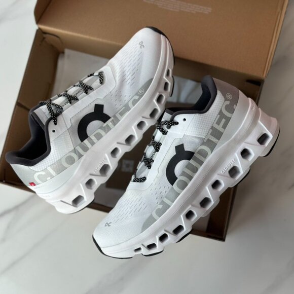 On Running Cloudtec White and Black Sneakers - Picture 5 of 9